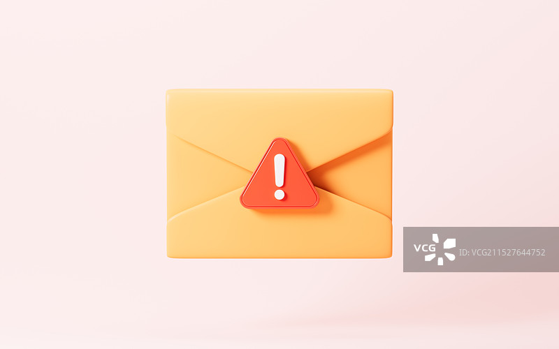 电子邮件和警报垃圾邮件概念3D渲染图片素材