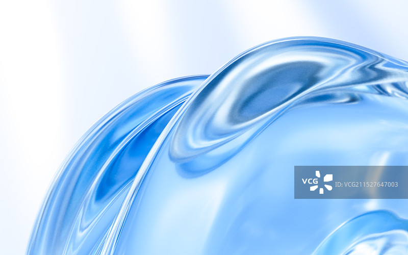 流动的抽象曲线玻璃背景3D渲染图片素材