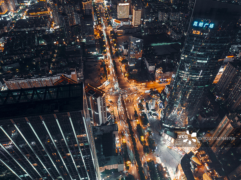 昆明广场与路口图片素材