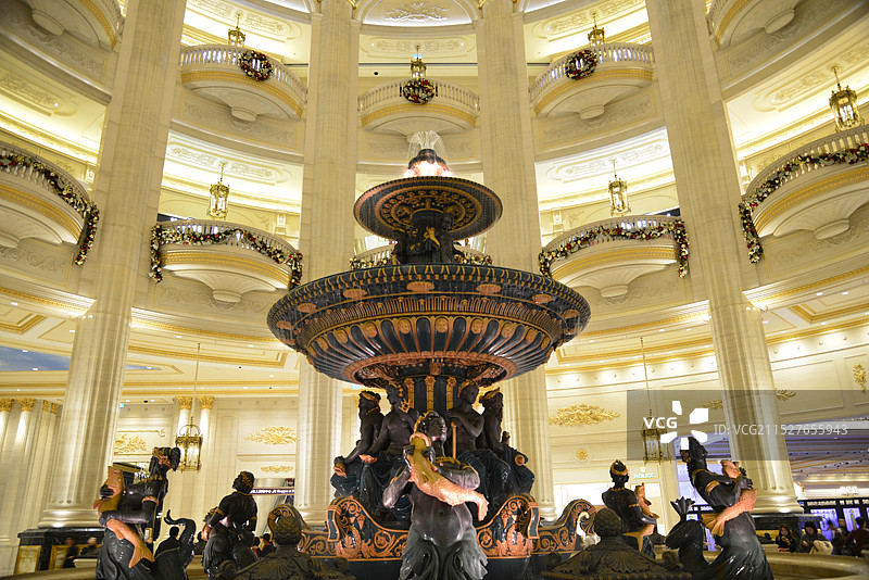 澳门，大三巴，东望洋，新葡京，玫瑰堂，圣诞节，赌场图片素材