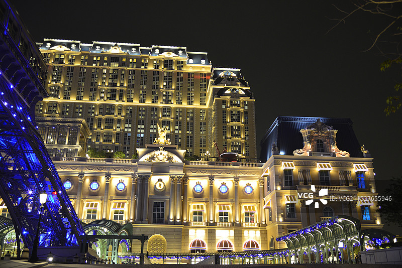 澳门，大三巴，东望洋，新葡京，玫瑰堂，圣诞节，赌场图片素材