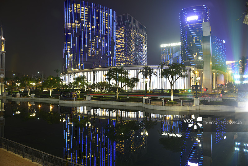 澳门，大三巴，东望洋，新葡京，玫瑰堂，圣诞节，赌场图片素材