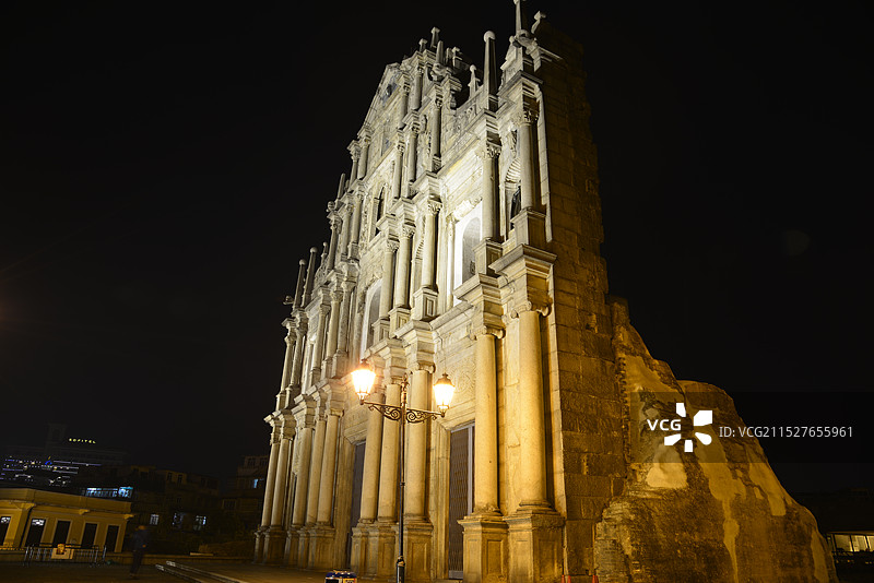 澳门，大三巴，东望洋，新葡京，玫瑰堂，圣诞节，赌场图片素材