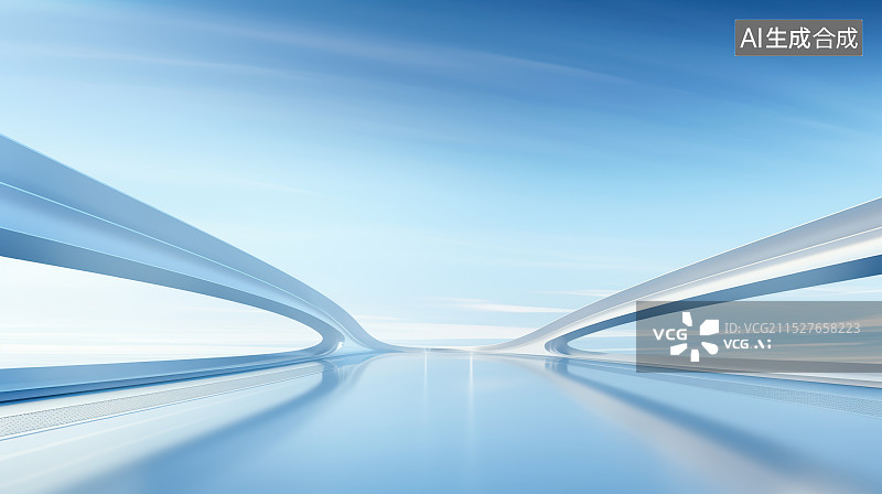 【AI数字艺术】现代城市建筑与道路平台图片素材