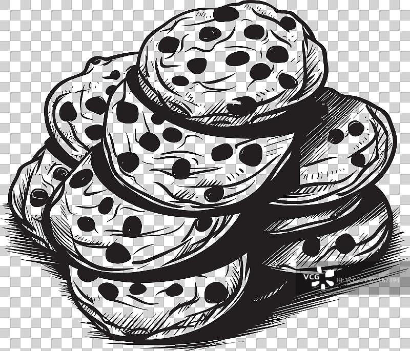 带有松脆饼干的松脆渴望标志图片素材