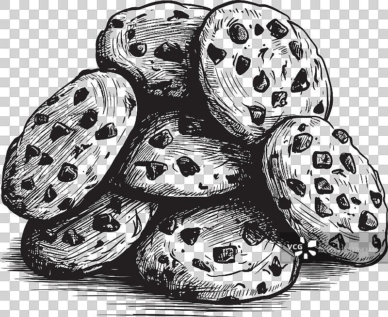 幸福饼干的幸福叮咬图标集图片素材