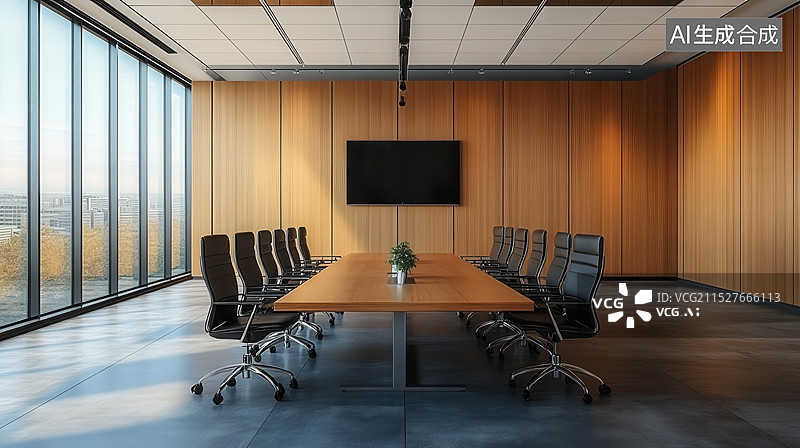 【AI数字艺术】会议室办公室图片素材