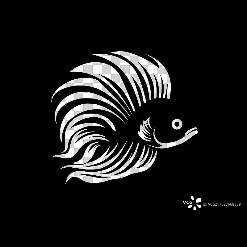 斗鱼 - 极简和简单的轮廓图片素材