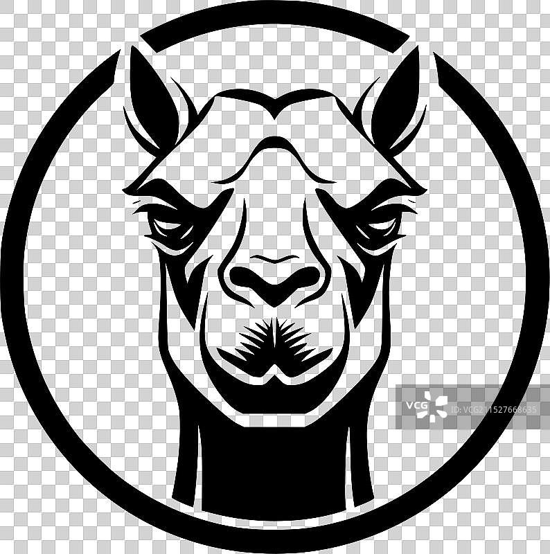 骆驼 - 高质量标志 - 适合T恤的理想选择图片素材