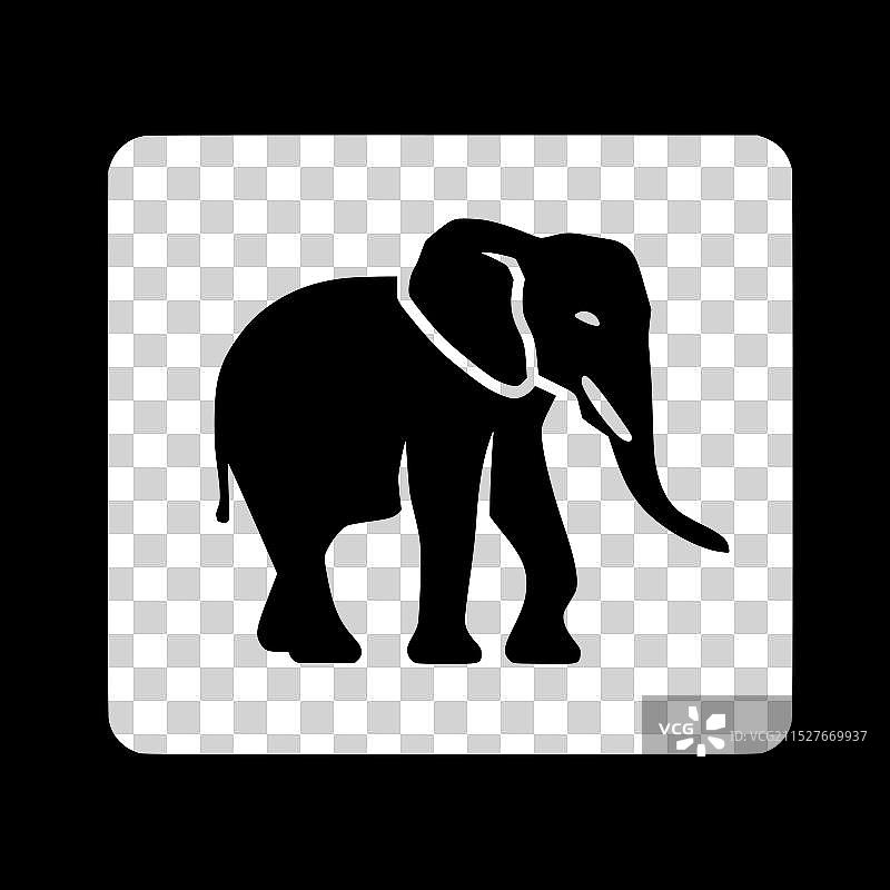 大象 - 高质量标志 - 适合T恤的理想选择图片素材