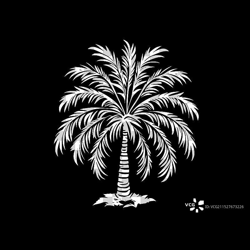 棕榈树 - 高质量标志 - 适合T恤的设计图片素材