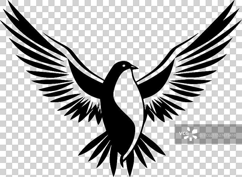 鸽子 - 极简和简单的轮廓图片素材