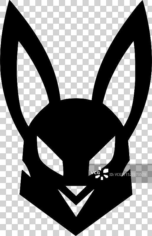 兔子 - 极简风格的平面logo图片素材