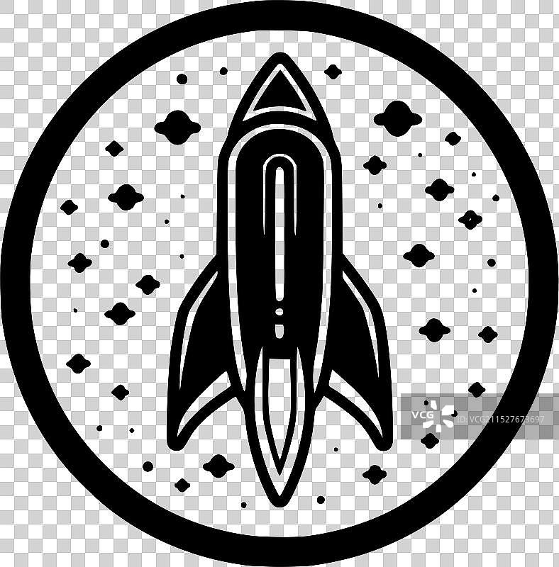 火箭 - 极简和简单的轮廓图片素材