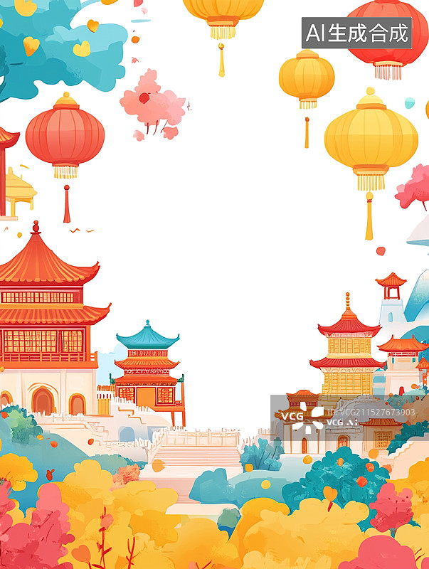 【AI数字艺术】中国风 水墨画 山水画图片素材