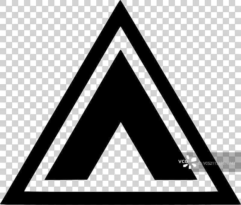 黑白三角形图片素材