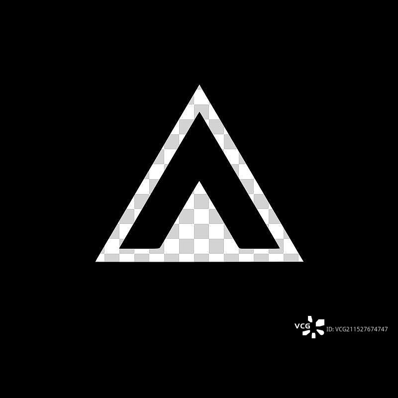 三角形 - 黑白孤立图标图片素材