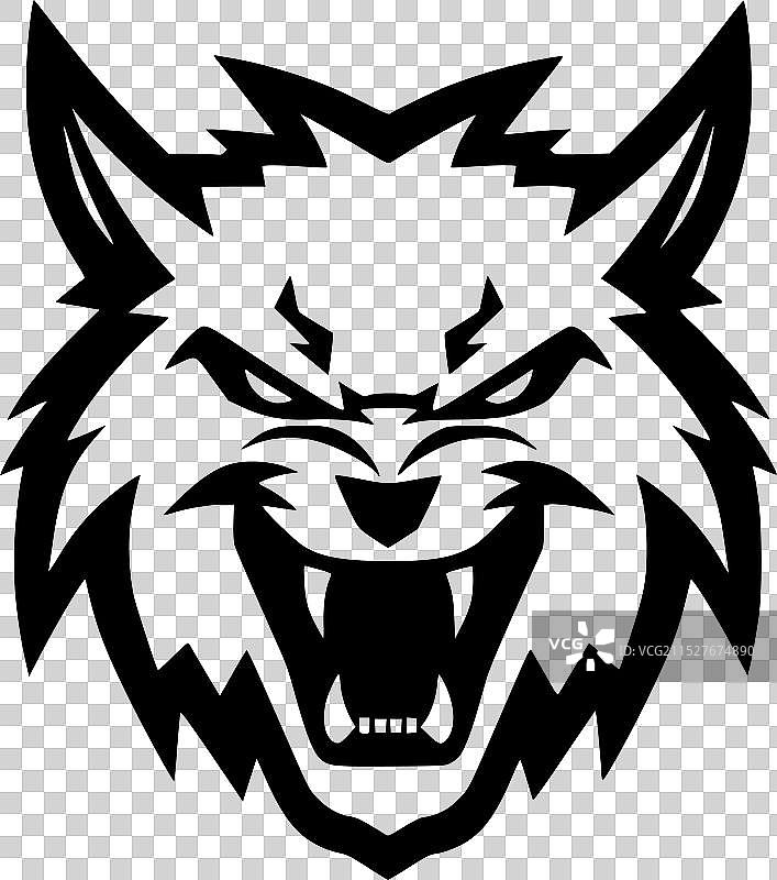 狼 - 极简和扁平化的标志图片素材