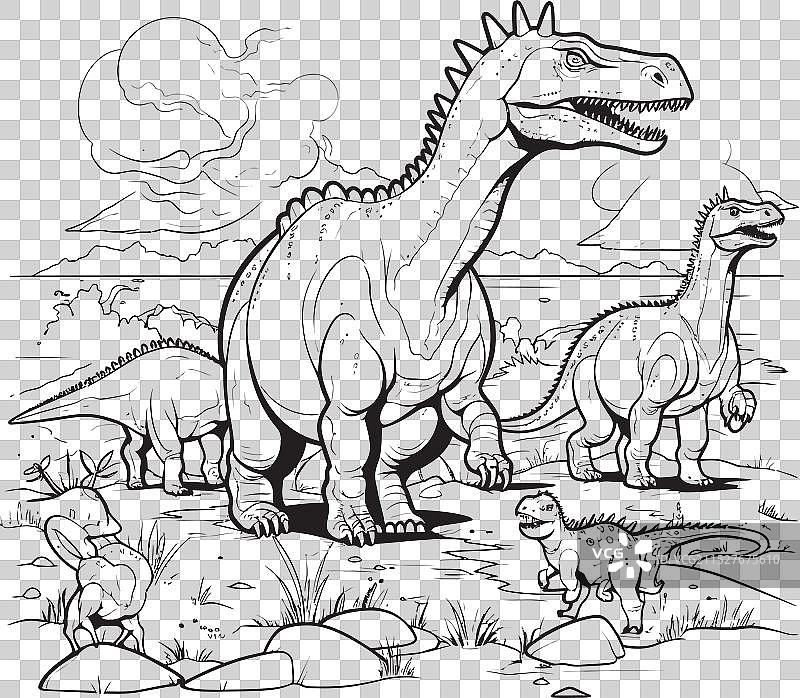 中生代杰作：恐龙系列图形图片素材