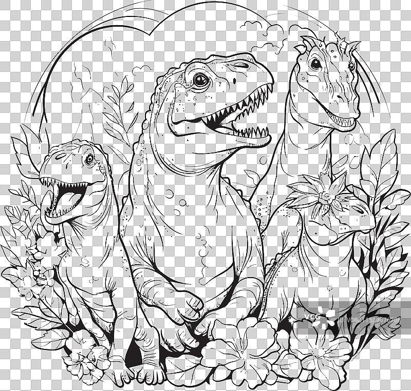 中生代杰作：恐龙系列设计图片素材