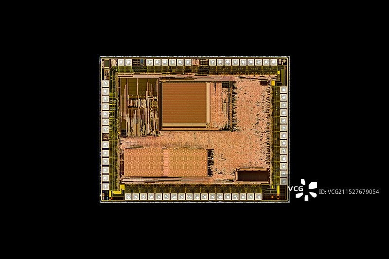 半导体芯片晶圆显微摄影图片素材