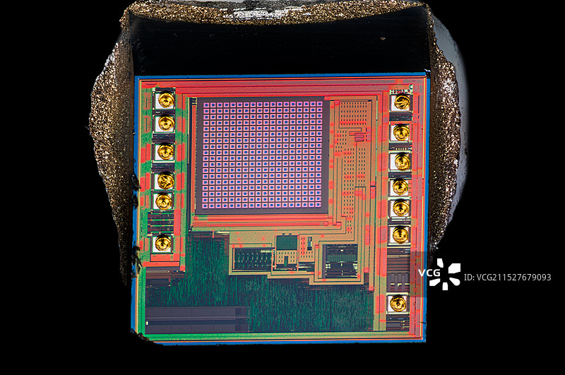 鼠标的传感器芯片显微摄影图片素材