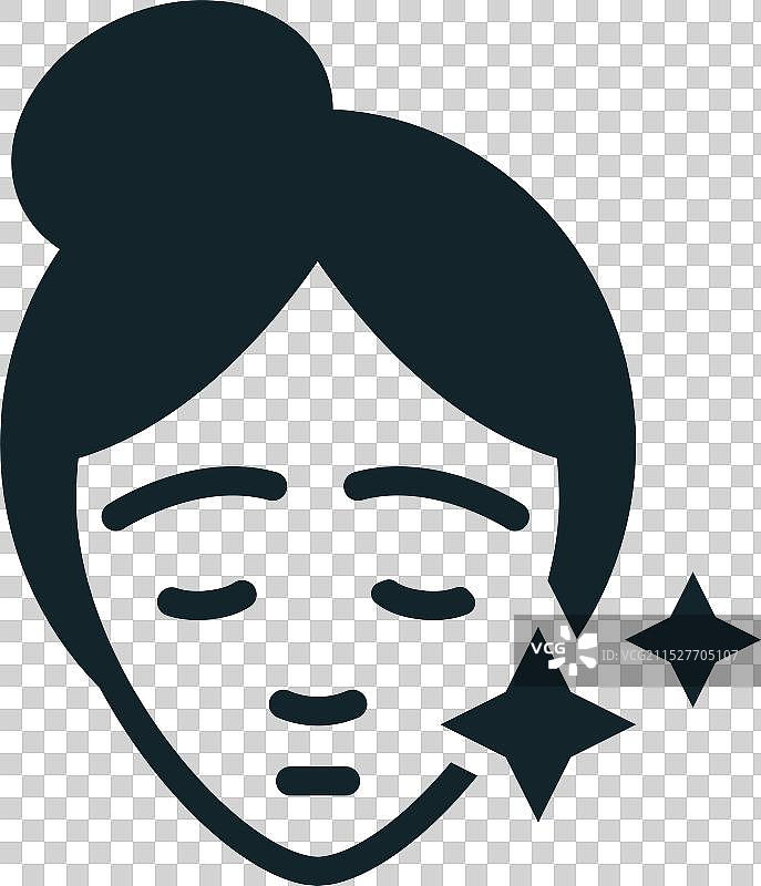 女人闭上眼睛享受护肤时光图片素材