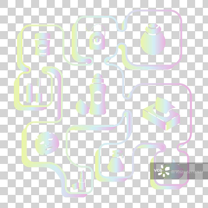 全身护理图标的彩色图标图片素材