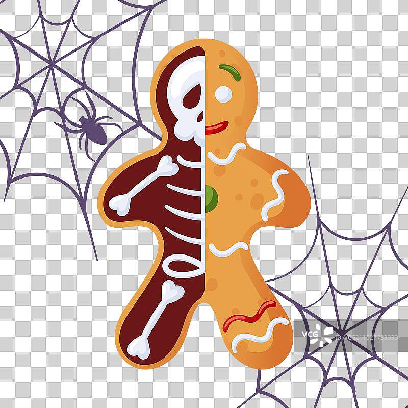 独特创意的分割姜饼设计图片素材