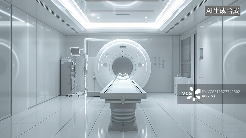 【AI数字艺术】现代化医疗设备——CT机核磁共振扫描仪图片素材