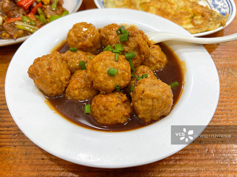 中餐红烧丸子图片素材