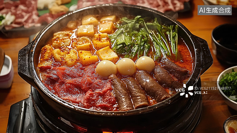 【AI数字艺术】美味的火锅美食图片素材