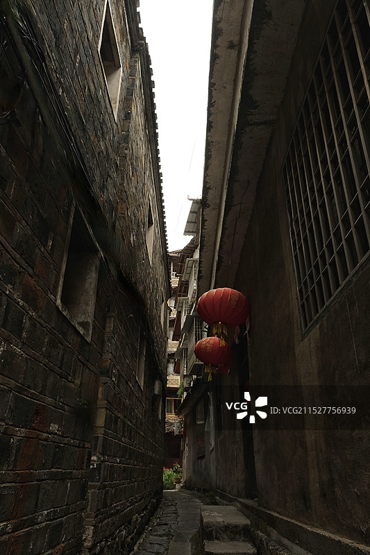 龙潭古镇老街小巷图片素材