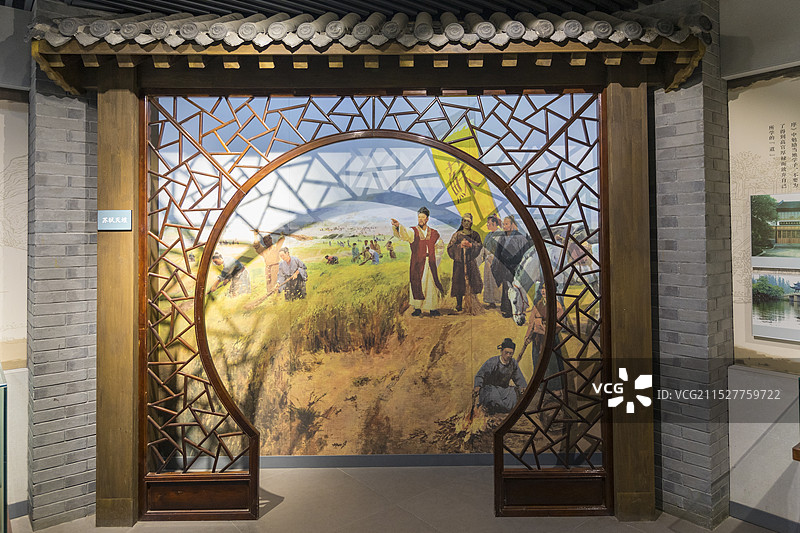 河南郏县三苏园景区三苏纪念馆苏轼灭蝗图片素材