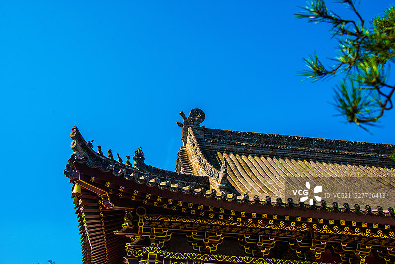 西安香积寺（始建于唐高宗永隆二年）古建筑景观图片素材