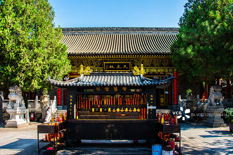 西安香积寺（始建于唐高宗永隆二年）古建筑景观图片素材