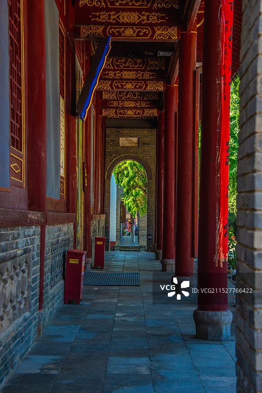 西安香积寺（始建于唐高宗永隆二年）古建筑景观图片素材