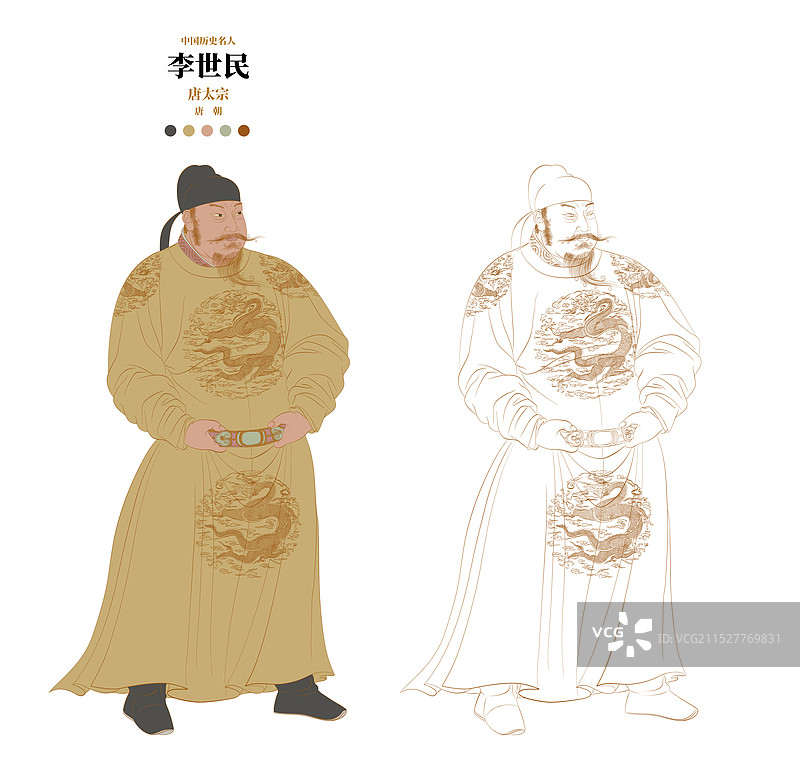 中国历史名人-李世民图片素材