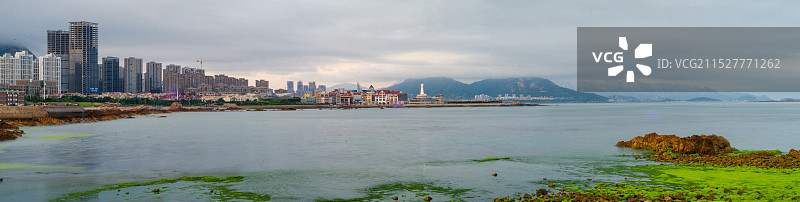 青岛小麦岛傍晚风光图片素材