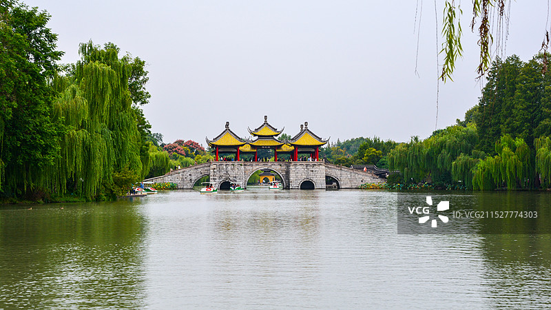瘦西湖五亭桥图片素材