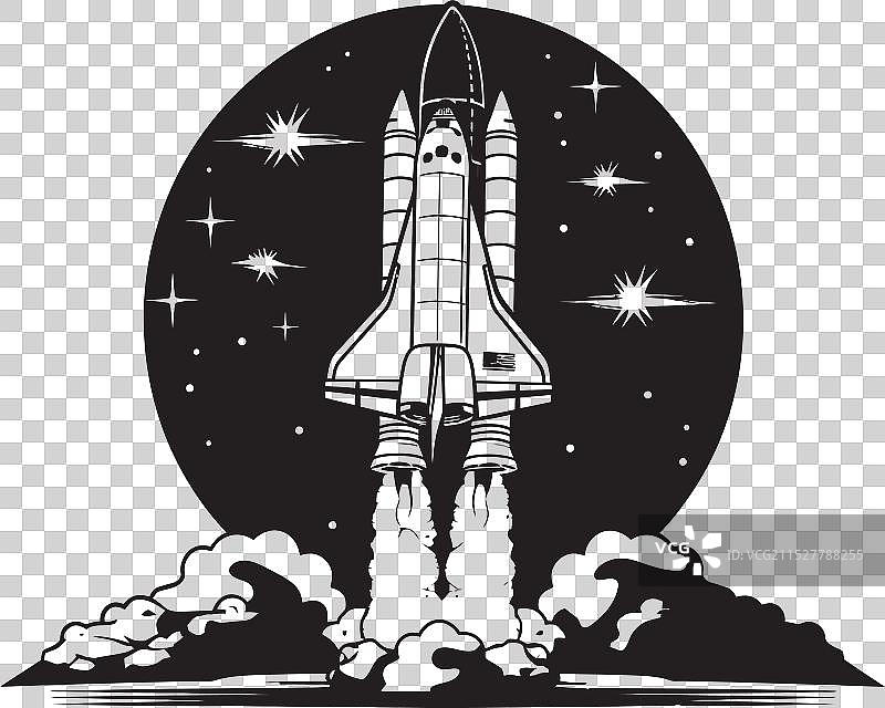 星际探险者图标，黑色太空图形图片素材