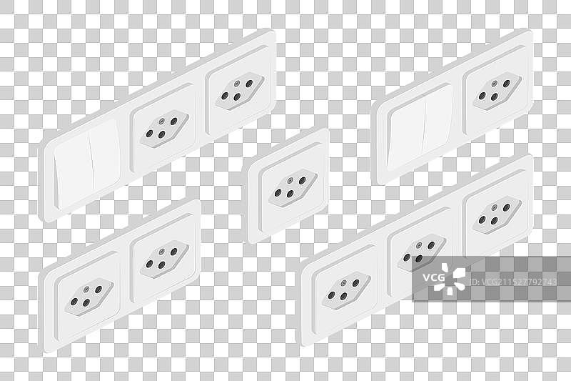 等距电源插座开关 瑞士J型图片素材