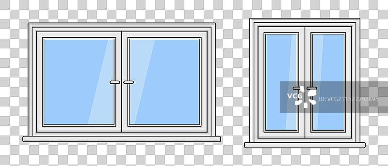 公寓室内白色窗框图片素材