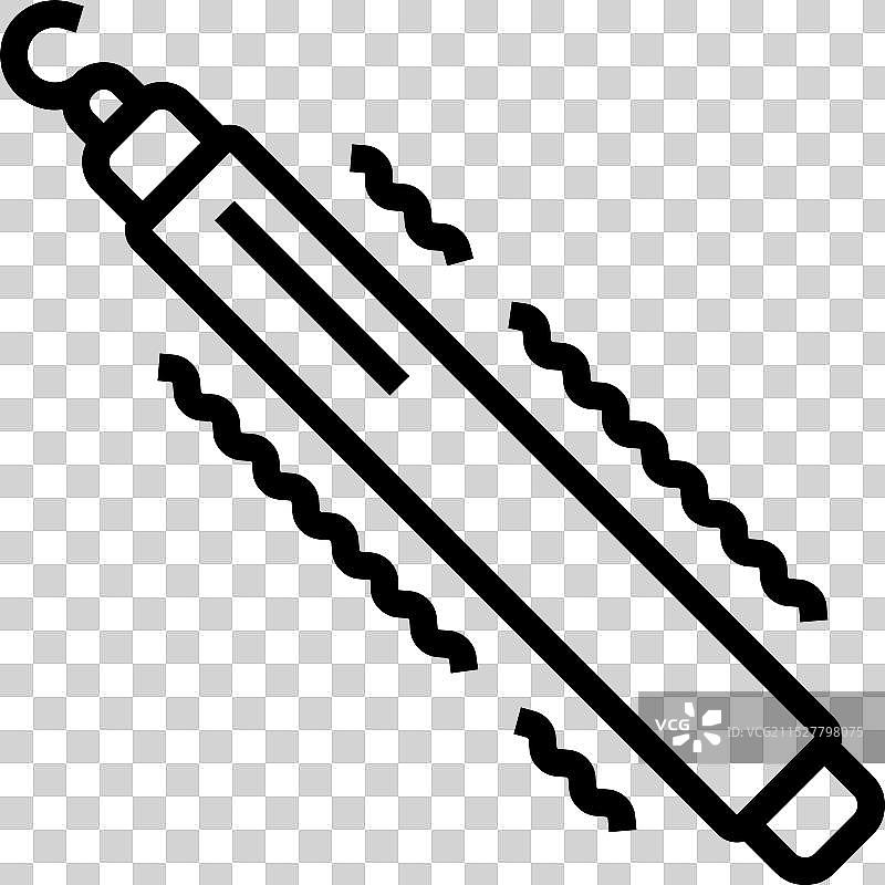 荧光棒狂欢复古线条图标图片素材