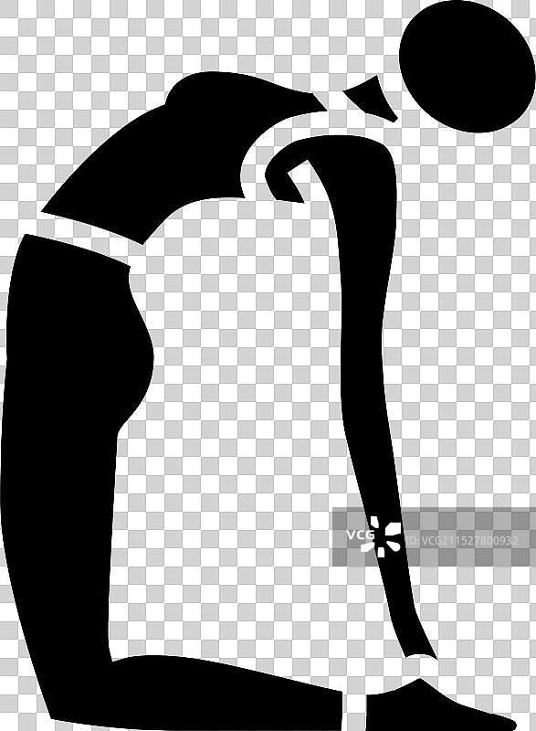 骆驼式瑜伽图标图片素材