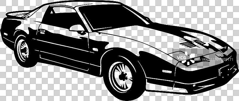 1990年庞蒂亚克火鸟Trans Am GTA肌肉车 - 美国图片素材