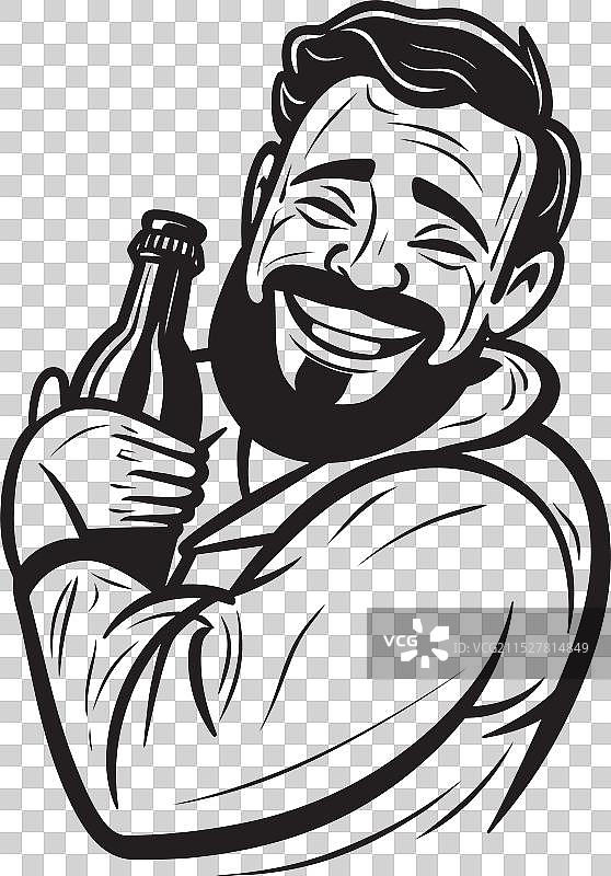 醉酒拥抱的设计，伴随一位醉汉图片素材