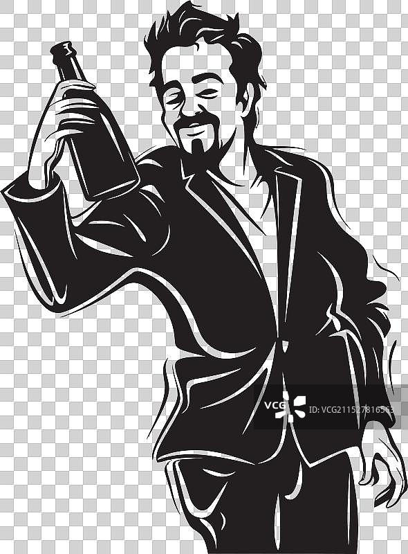 醉酒亲密关系图像，醉汉图片素材