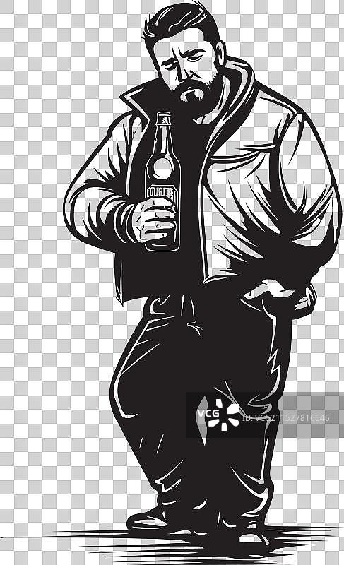 醉酒拥抱设计，醉汉在拥抱图片素材