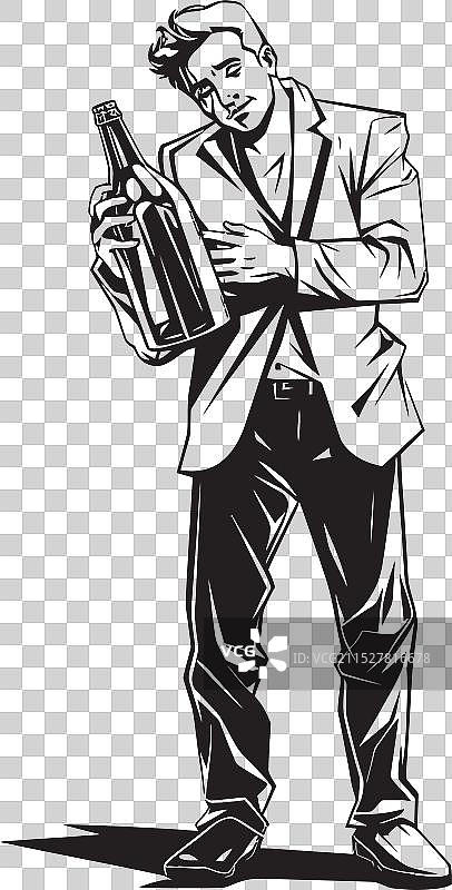 醉汉深情的设计图片素材